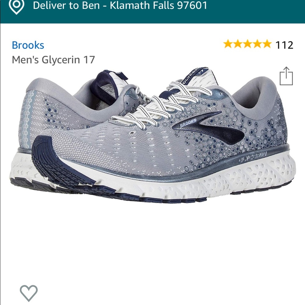 Brooks Men’s Glycerin 17 size 9.5